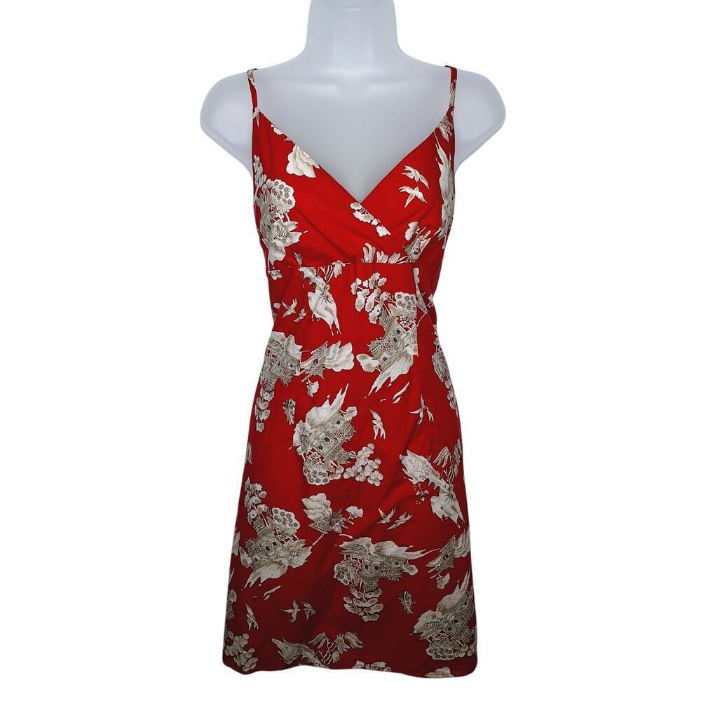 VTG Y2K No Boundaries Babydoll Slip Dress Jrs 15 XL Asian Sundress Chinoiserie